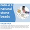 3 PACK - Incraftables Natural Stone Beads 12 Colors 240pcs Set for DIY Jewelry, Necklace & Bracelet Making. Assorted Real Crystal Chakra Bead Kit with Spacer Beads, Elastic String & Organizer for Adults & Kids